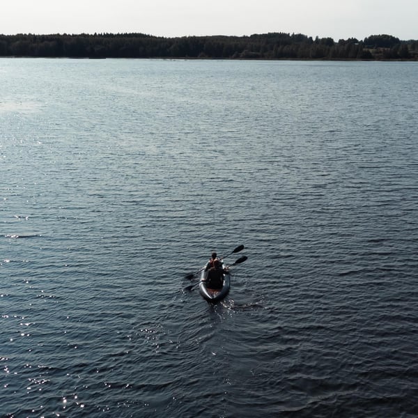 FitNord Seal Two ilmatäytteinen kajakki, tummansininen (2-istuttava) G2 9