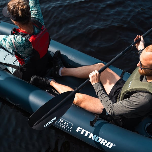 FitNord Seal Two ilmatäytteinen kajakki, tummansininen (2-istuttava) G2 4