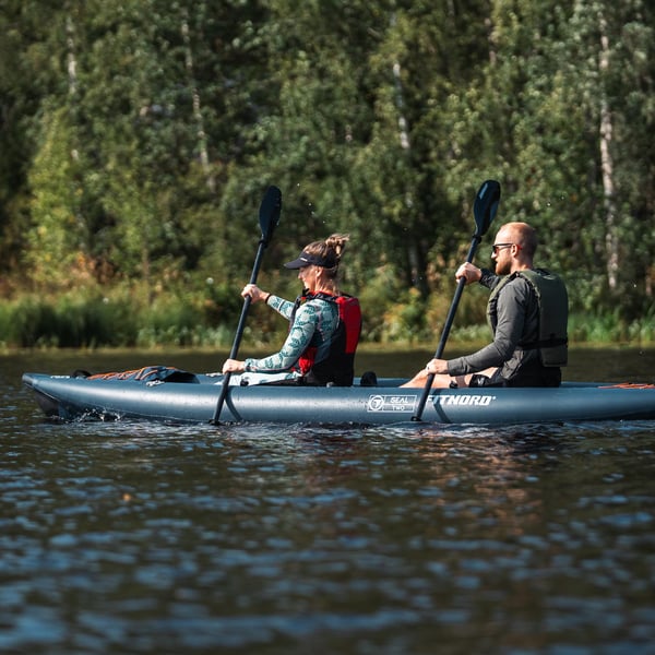 FitNord Seal Two ilmatäytteinen kajakki, tummansininen (2-istuttava) G2 7