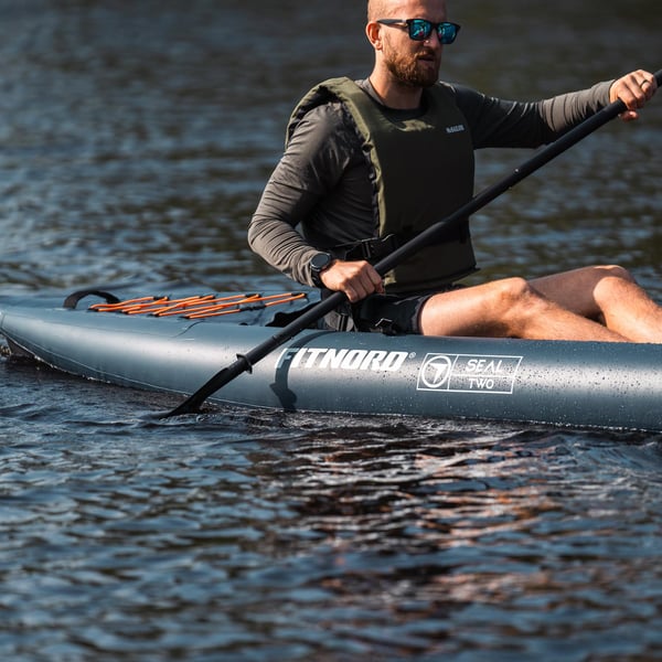 FitNord Seal Two ilmatäytteinen kajakki, tummansininen (2-istuttava) G2 6