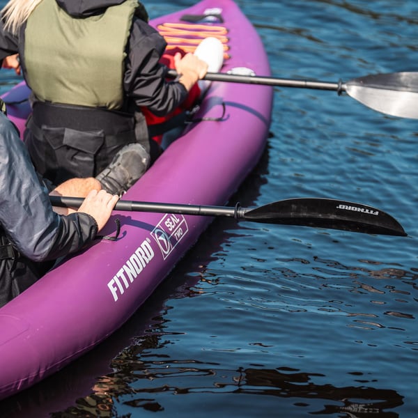 FitNord Seal Two ilmatäytteinen kajakki, tumma violetti (2-istuttava) G2 4