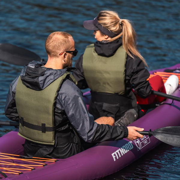 FitNord Seal Two ilmatäytteinen kajakki, tumma violetti (2-istuttava) G2 5
