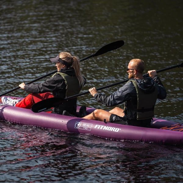 FitNord Seal Two ilmatäytteinen kajakki, tumma violetti (2-istuttava) G2 6