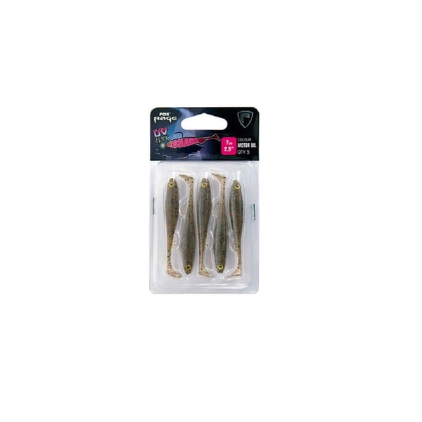 Fox Rage Slick Shad Ultra UV 7cm Jigi, Motor Oil x 5 1
