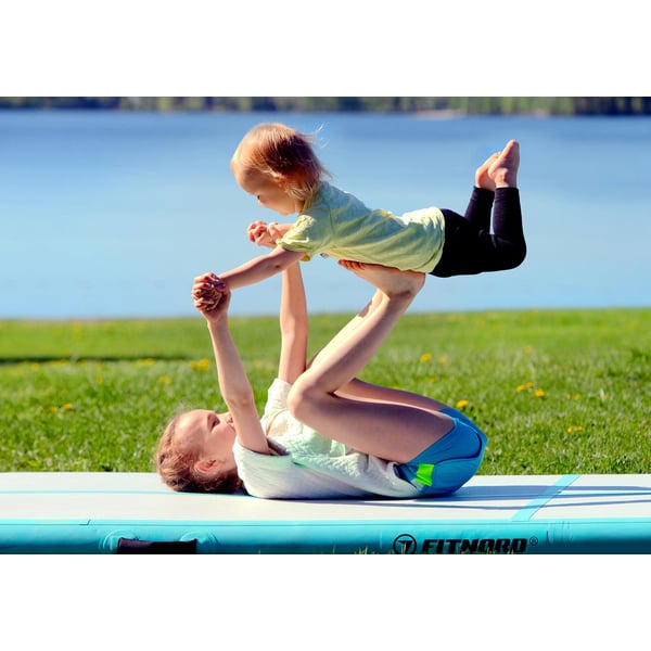 Fitnord Airtack Ilmavolttirata ulkona, 3 x 1 metriä, turkoosi