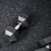 FitNord Kumimatto musta 4 mm (10m rulla) valkoisilla pilkuilla 4